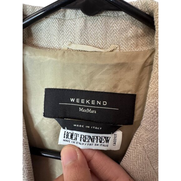 Weekend Max Mara cream single-breasted blazer size L - Picture 4 of 4